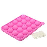 DUFUSTORE Baking Tray Stick Party Cake Cookie Chocolate Lollipop Pop Mold Tools Pink N2