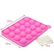 DUFUSTORE Baking Tray Stick Party Cake Cookie Chocolate Lollipop Pop Mold Tools Pink N4