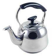 5 Liter Alpine Cuisine Polished Mirror-Finish Stainless Steel Whistling Capsule Base Stovetop Teakettle Tea Kettle... N2