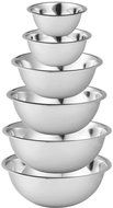 Stainless Steel Mixing Bowls by Finedine (Set of 6) Polished Mirror Finish Nesting Bowls &frac34;, 1.5,3,4,5 and 8 Quart... N5