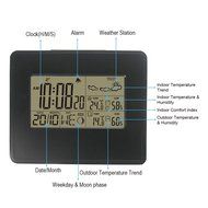 DYKIE RS8730E3 Wireless Weather Station with Blue Backlight LCD Screen,Indoor Outdoor Temperature and Humidity... N6