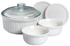 CorningWare French White 6-Piece Cooking and Baking Set
