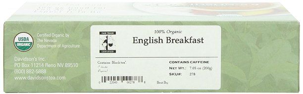 Davidson's Tea Hibiscus Flower, 100-Count Tea Bags N83