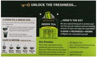 Bigelow Green Tea w/ Lemon Tea Bags - 20 ct N5
