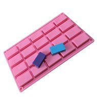 Allforhome (TM) 20 Cavities Rectangle Silicone Soap Mold Handmade Guest Sample Soap Mold Ice Cube Tray Biscuit...