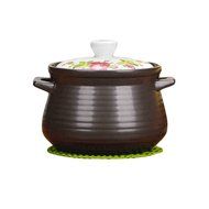 Qingsm High Temperature Resistance Ceramics Cute Crock Pot 3L (red) N2