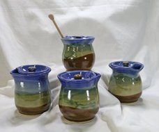 Stoneware Honey Jar N3