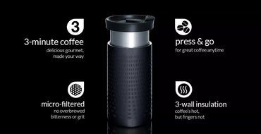 Presse by bobble, On The Go Brewer, Red N7