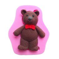 Allforhome(TM) Pretty Stand Teddy Bear Silicone Cupcake Fondant Silicone Sugar Craft Molds Cartoon DIY Cake Decorating...