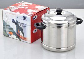SS Idly Cooker - 4 Plates