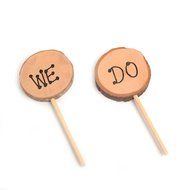 Mandydov Rustic Shabby Chic Wood Cake Topper Cake Decorating Supplies for Couples Wedding Decoration (Mr &amp; Mrs)