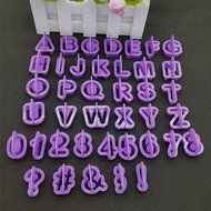 TTnight 40-Piece/set Plastic Happy Birthday Alphabet/Number Cut-Outs Set Fondant Cake Decorating Tool Font Cookie... N4