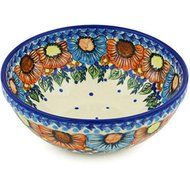 Ceramika Bona H0982H Polish Pottery Ceramic Bowl Hand Painted, 9-Inch