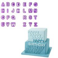 TTnight 40-Piece/set Plastic Happy Birthday Alphabet/Number Cut-Outs Set Fondant Cake Decorating Tool Font Cookie... N6