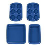 Silicone Solutions 4-Piece Baking Starter Set, Blue