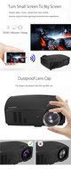 Joyhero 3000LM Projector,1280 x 800 Pixels FHD 1080P LCD Projector Media Player Home Theater
