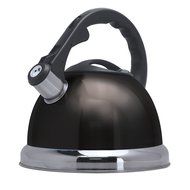 Primula Safe-T Whistling Stainless Steel Tea Kettle, 3-Quart, Gloss Black