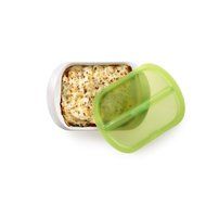 Lekue Steam &amp; Roast 1-2 Servings Ceramic Baking Dish and Silicone Lid, Green N3