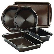 Circulon Symmetry Chocolate Brown Nonstick 5-Piece Bakeware Set