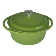Artland La Maison Cast Iron Round Casserole Dish, 7.4-Quart, Green N6