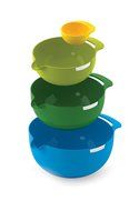 Joseph Joseph 40031 Nest 9 Compact Nesting Mixing Bowl Set Measuring Tools Sieve Colander Food Prep Plastic Dishwasher... N12