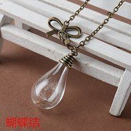 Wish Glass Real Dandelion Seeds In Glass Wish Bottle Chain Necklace Pendant