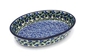 Polish Pottery Baker - Oval - Medium - Huckleberry