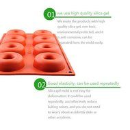 8cavity Silicone Donut Baking Cake Chocolate Soap Candy Jelly Mold Mould Pan