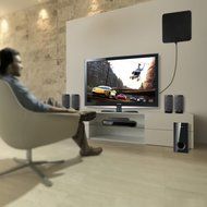 Indoor TV Antenna - ANTRobut 50 Miles Range Digital HDTV Antenna with Detachable Amplifier and Power Supply -... N3