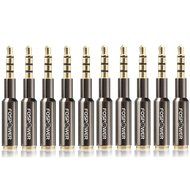 FosPower (1 Pack) 3.5mm Male to Female Auxiliary Stereo Audio Headphone Jack AUX Adapter [4-Conductor TRRS | 24K... N4