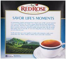 Red Rose Premium Blended Mountain Estate Black Tea, Original, 100 ct