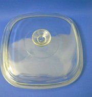 Pyrex Glass Square Lid A-12C 10 3/8 In. Wide fits Various Corning Ware Casseroles N3