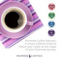 Mommee Coffee - Quarter Caff, Low Acid Coffee | Organic, Fair Trade, Water Processed | Ground, 12oz. N2