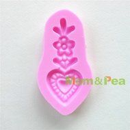 Mom&amp;pea 0641 Heart Pendant Shaped Silicone Mould for Fondant Cake Sugar Paste Cake Decoration 3d Cake Toppers... N3
