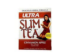 Ultra Slim Tea, Cinnamon Apple, Tea Bags, 24-Count Box (Pack of 4) N6