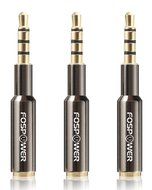 FosPower (1 Pack) 3.5mm Male to Female Auxiliary Stereo Audio Headphone Jack AUX Adapter [4-Conductor TRRS | 24K... N5