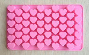 Lvxuan 55 Holes 1.5 Mini Heart Silicone Cake Mold Chocolate Fondant Jelly Cookie Muffin Ice Mould Flexible Moulds... N2