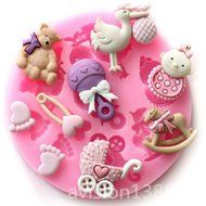 Baby Shower Silicone Fondant Cake Mould Mold Chocolate Baking Sugarcraft Decor N2