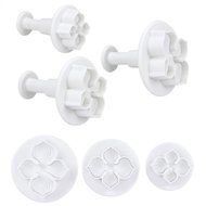 OUMOSI 3PCS/Set 3D Flower Hydrangea Fondant Cake Sugar Craft Plunger Cutter Mold