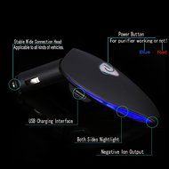 Protable Car Air Purifier,Evtech Car Ionic Air Freshener Removes Cigarette Smoke, Bacteria, Odor Smell with 2.1A... N3