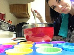 L.Store &reg; 12-pack Reusable Silicone Baking Cups / Cupcake Liners Xmas Gift N4