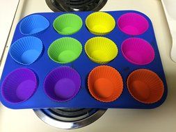 L.Store &reg; 12-pack Reusable Silicone Baking Cups / Cupcake Liners Xmas Gift N5