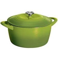 Tramontina Gourmet Cast Iron Covered Casseroles with Stainless Steel Knob (Green)