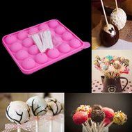 Silicone Tray Pan Mould Mold for Creating Lollipops Cake Pop Chocolate Truffle with 25pcs Sticks DIY Bakeware...