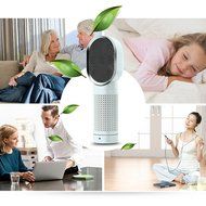 Alinktrend 360&deg; HEPA Air Purifier &ndash; F001 Patented Unique Design Small Size Quite Ecolife Ionizer Office Desktop... N4
