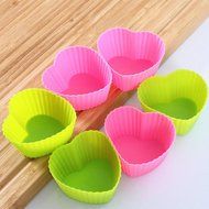Cupcake Molds Silicone Baking Cups Muffin Cases Set of 12 Reusable Cupcake Liners N7