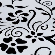 Anself Flower Pattern Cakes Stencil Border Cake Decoration Tool Fondant Mat Set N4
