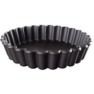 Matfer Bourgeat 345658 Exoglass Fluted Round Tartlet Mold, Black