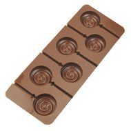 YSTD&reg; 6 - lollipop Silicone Ice Cube Chocolate Cake Cookie Cupcake Soap Molds Mould