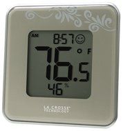 La Crosse Technology 302-604S Silver Indoor Digital Thermometer &amp; Hygrometer Station with MIN/MAX records &amp; Comfort... N3
